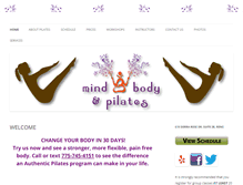 Tablet Screenshot of mindbodyandpilates.com